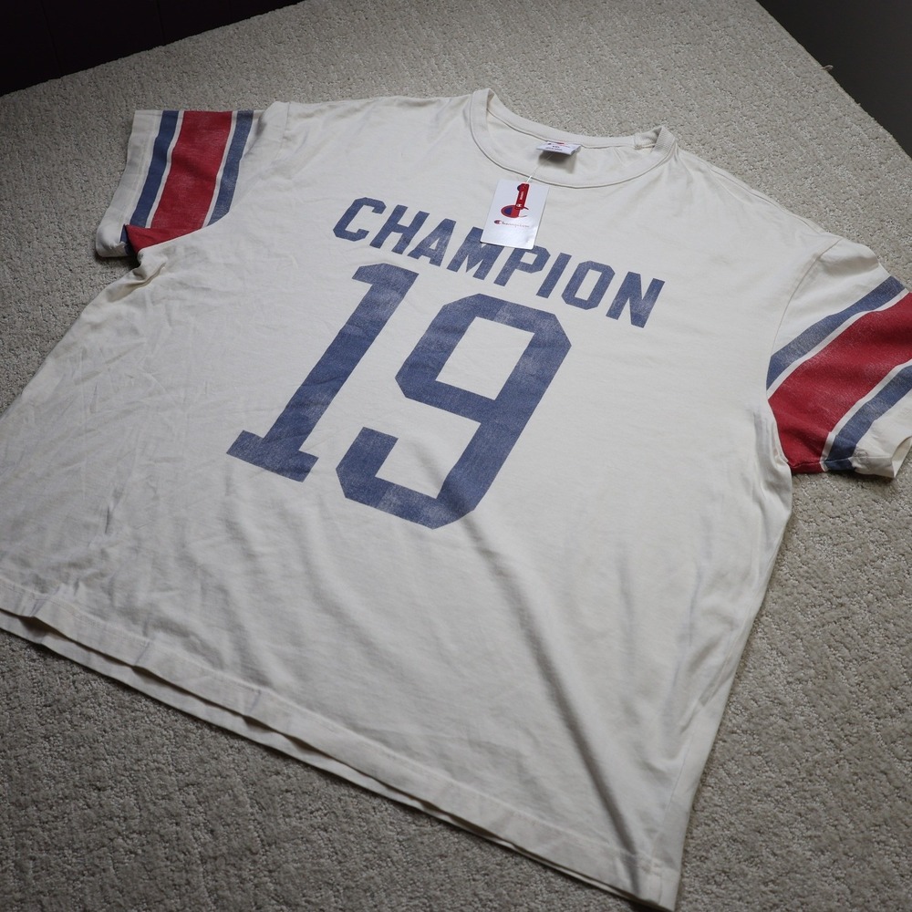 Champion Collegiate Football Shirt Unbleached Cotton XXL CPM253TS03027 Cream
